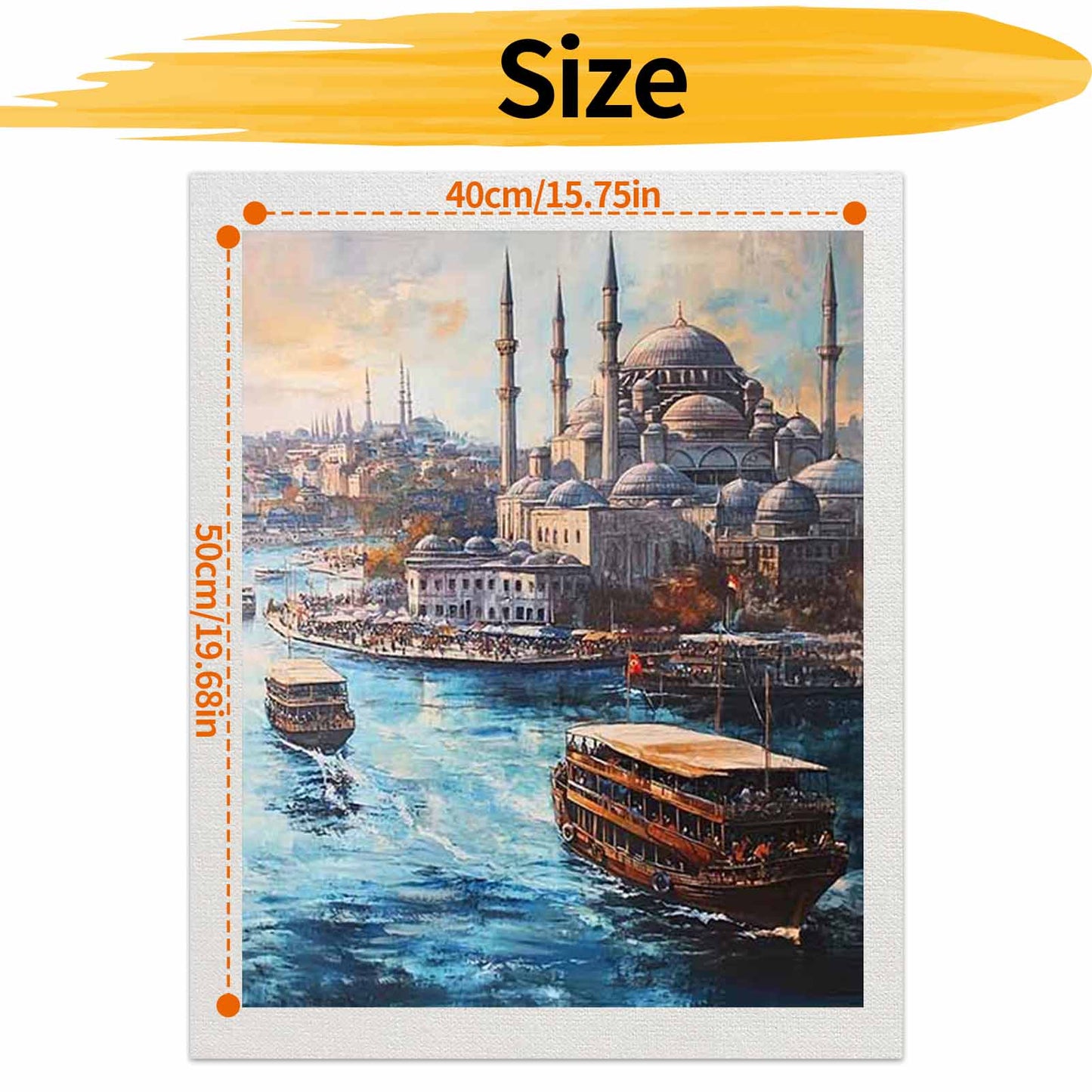 Steamship- Paint by Numbers -40x50cm