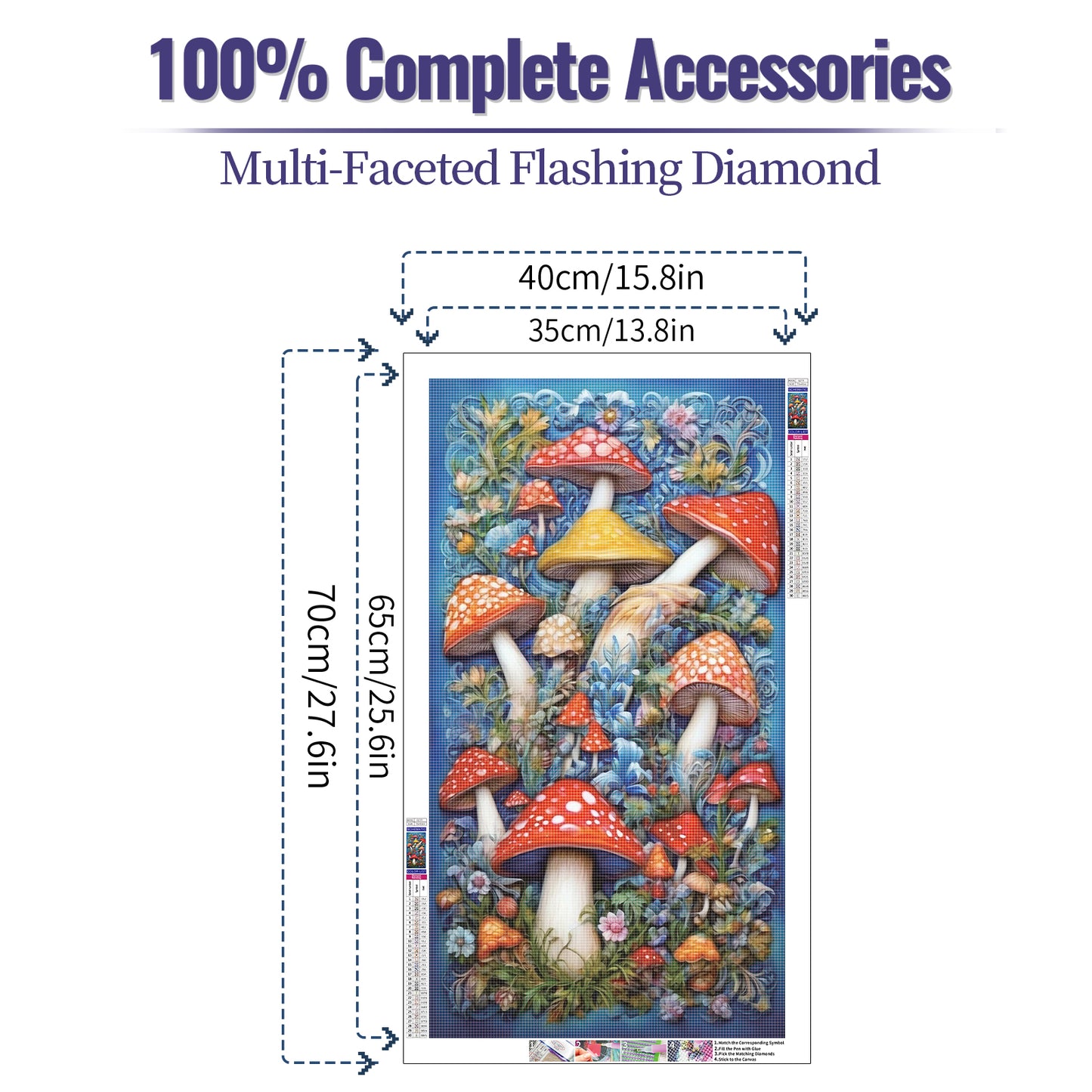 Mushroom- Full Round Diamond Painting - 40x70cm