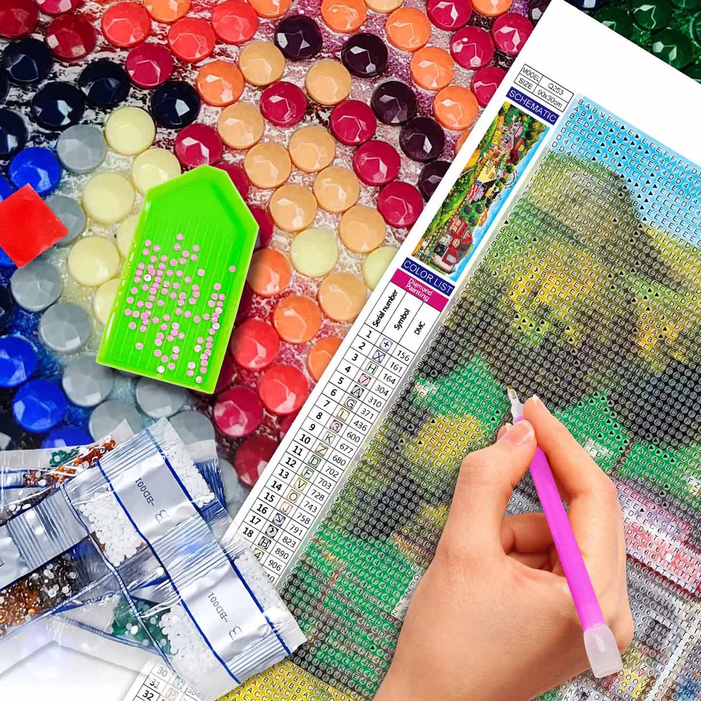Farm- Full Round Diamond Painting - 90x30cm