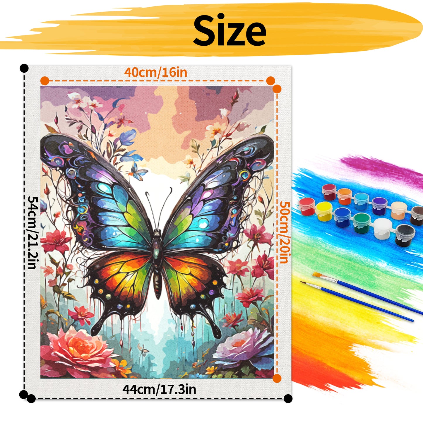 Butterfly - Paint by Numbers -40x50cm