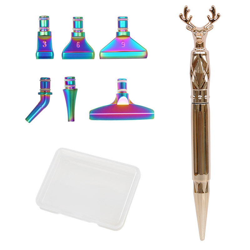 5D DIY Diamond Painting Pen Point Drill Pens with 6pcs Replacement Pen Heads