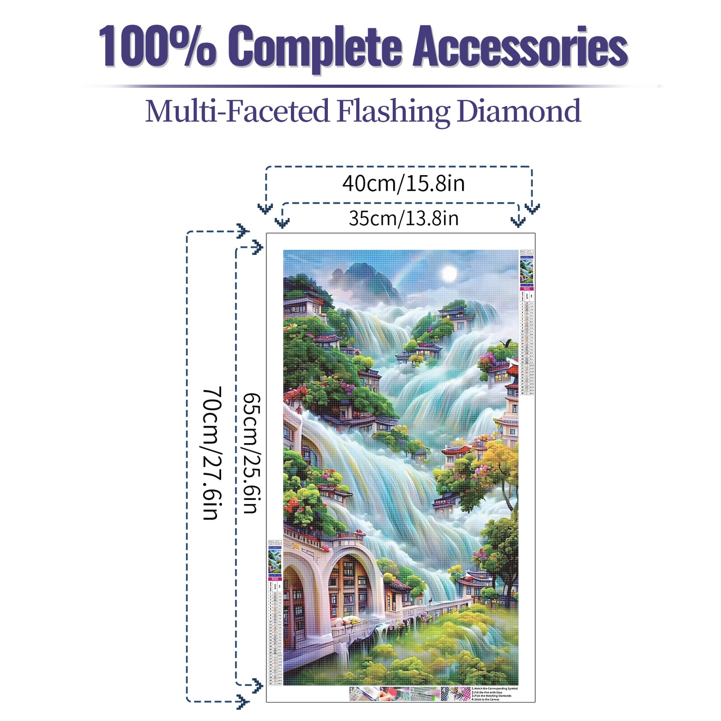 Waterfall- Full Round Diamond Painting - 40x70cm