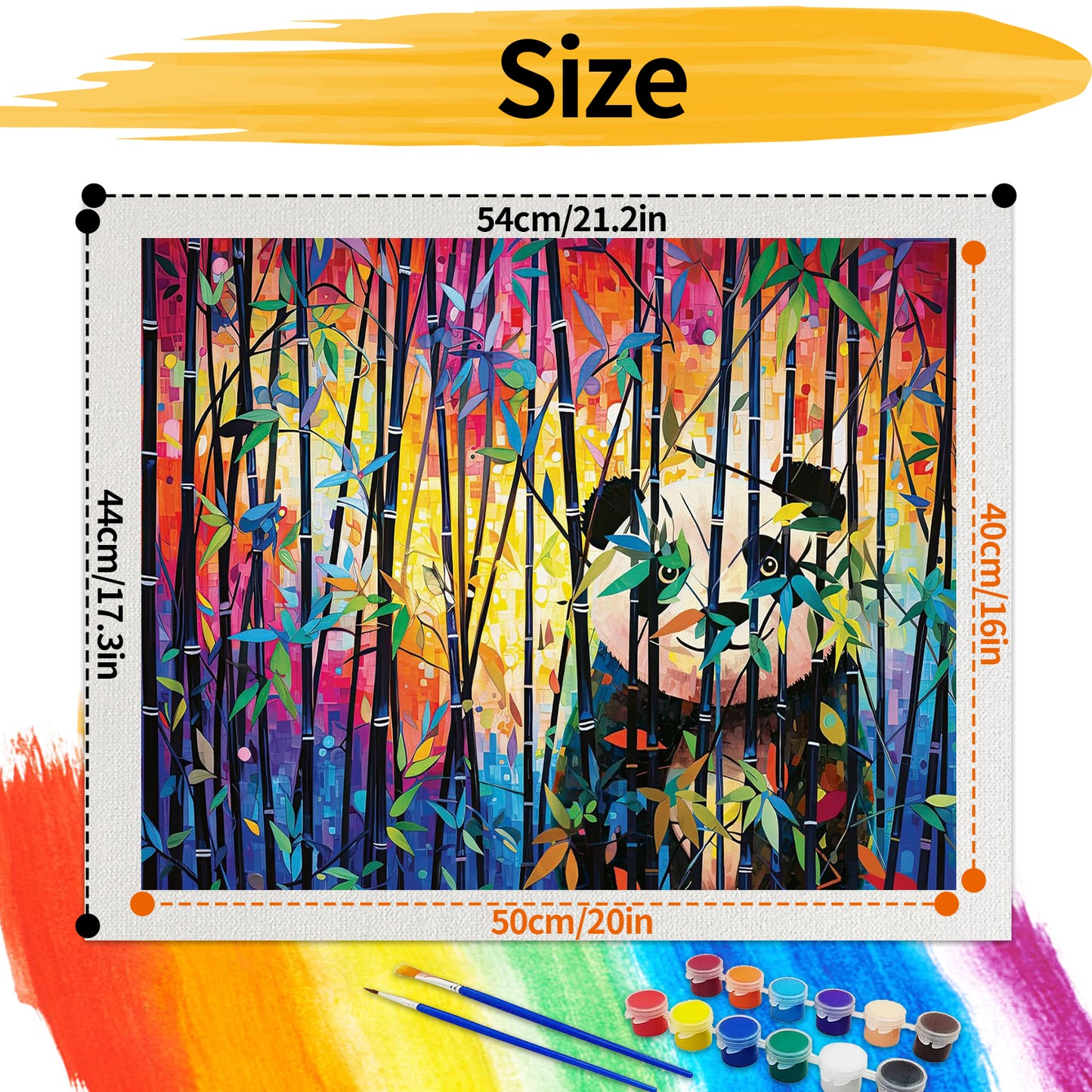 Panda - Paint by Numbers -50x40cm