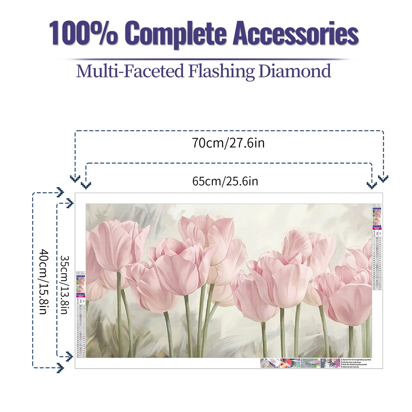 Tulip - Full Round Diamond Painting - 70x40cm