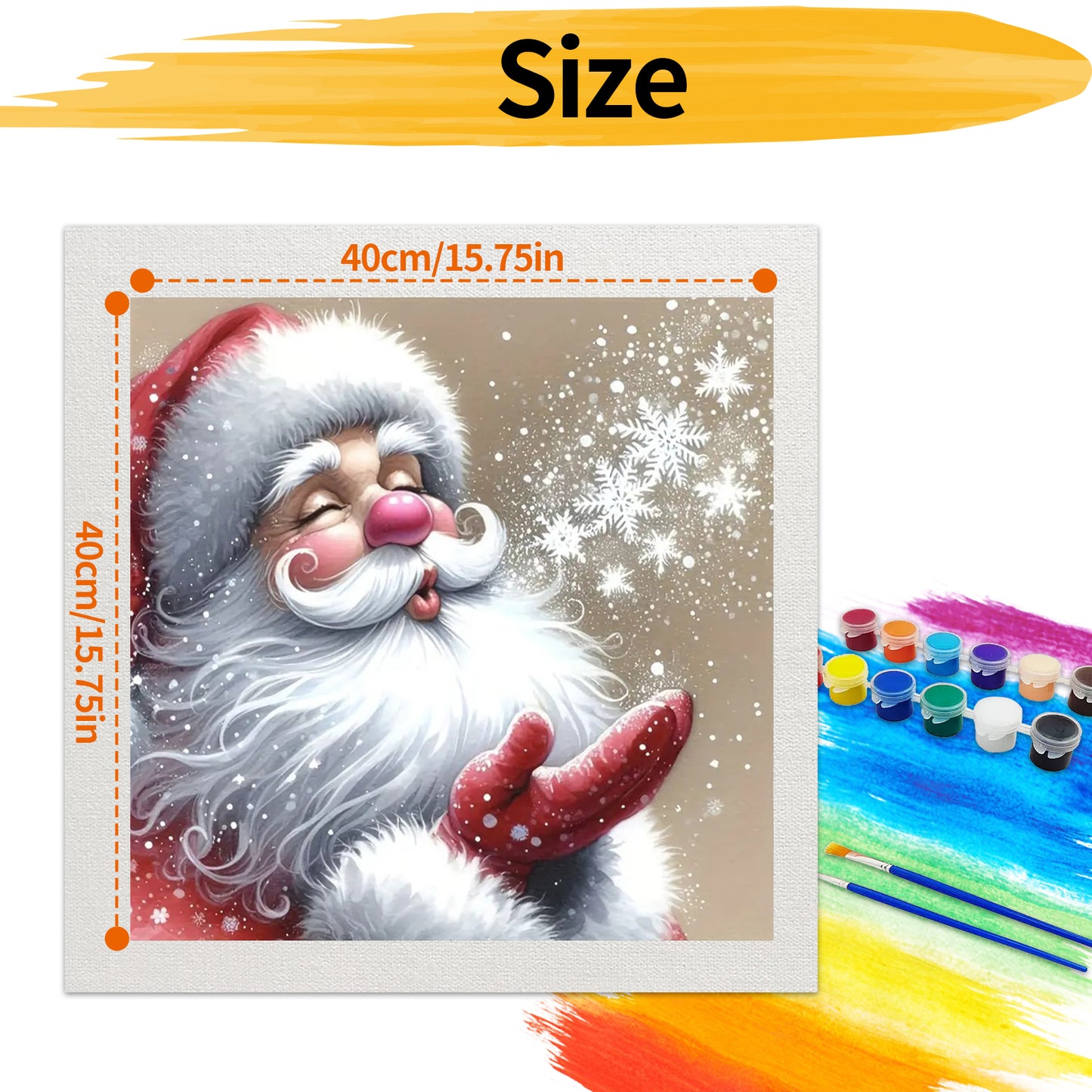 Santa Claus- Paint by Numbers -40x40cm