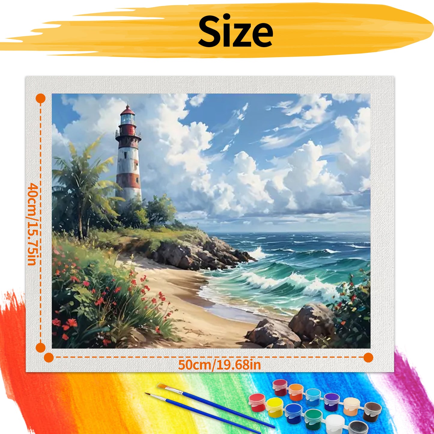 Lighthouse- Paint by Numbers -50x40cm