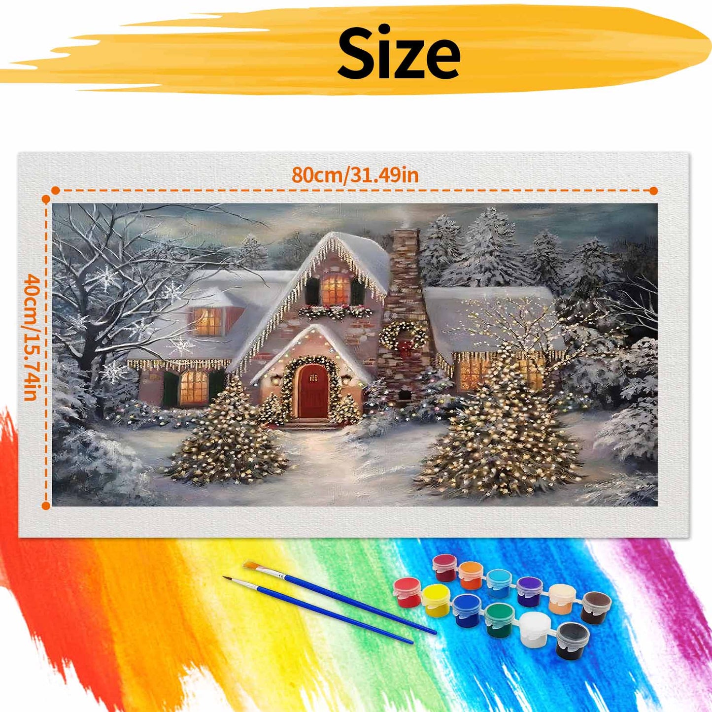Igloo- Painting by Numbers -80x40cm