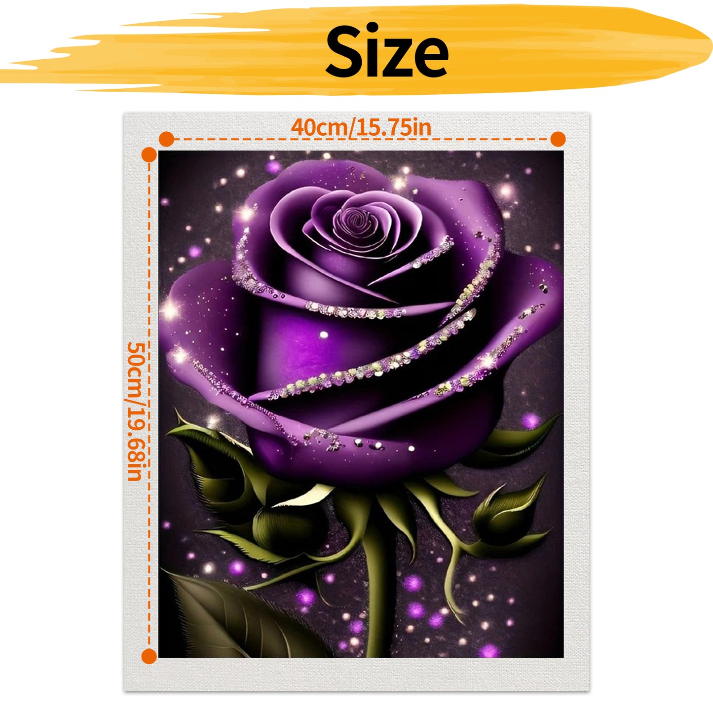 Rose- Paint by Numbers -40x50cm