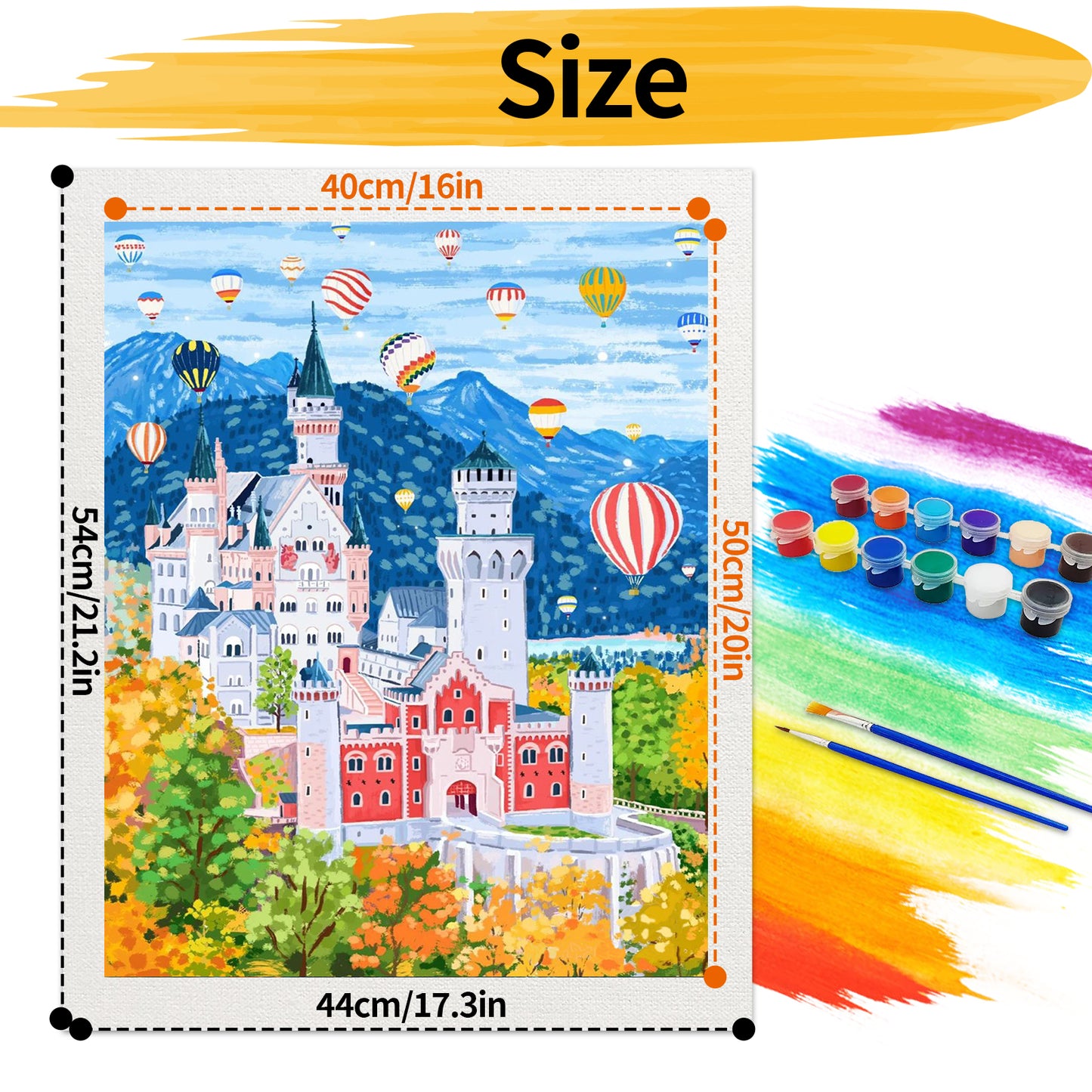 Castle - Paint by Numbers -40x50cm