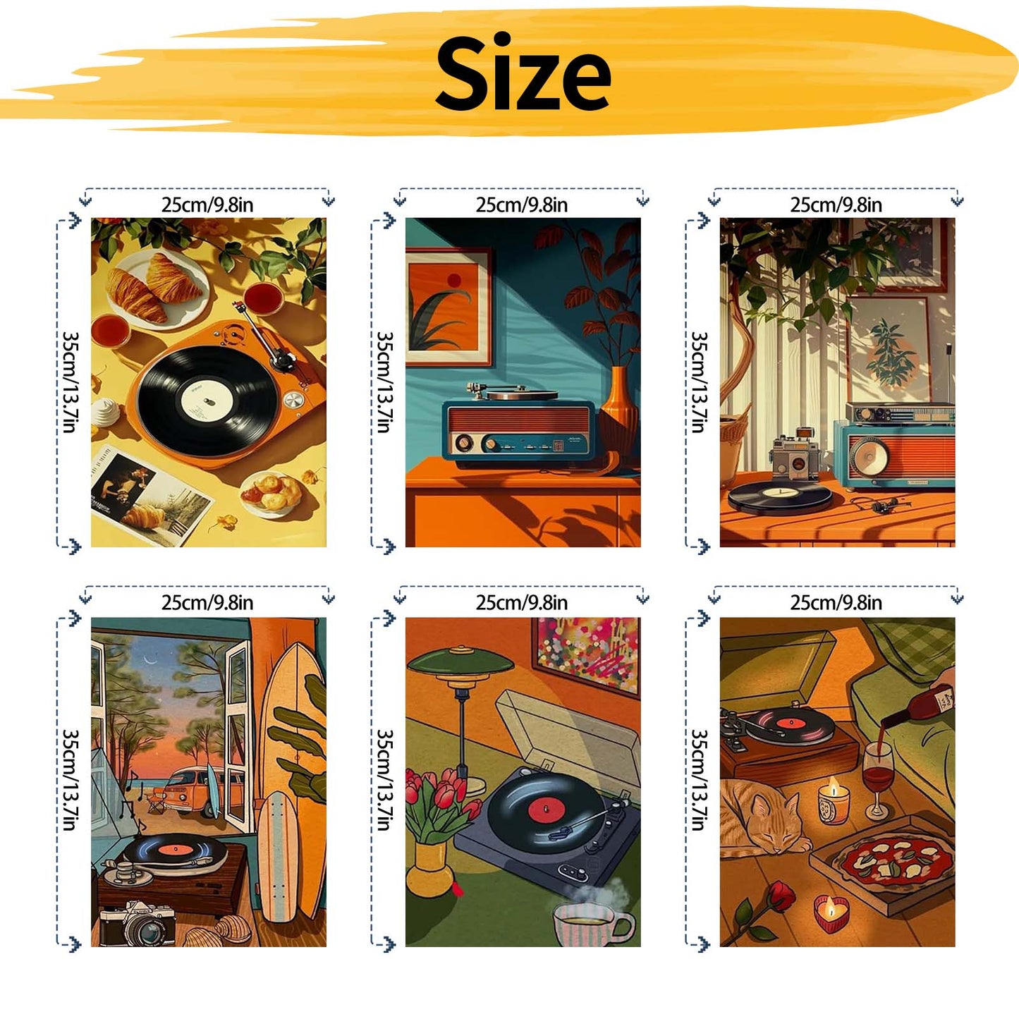 Jukebox - Paint by Numbers -25x35cm/6pcs