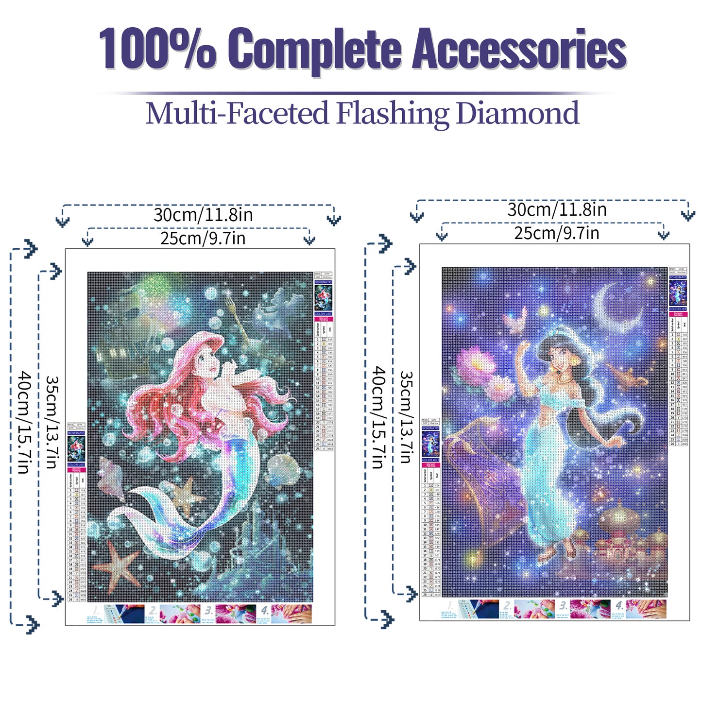 Princess - Full Round Diamond Painting - 30x40cm/2pack