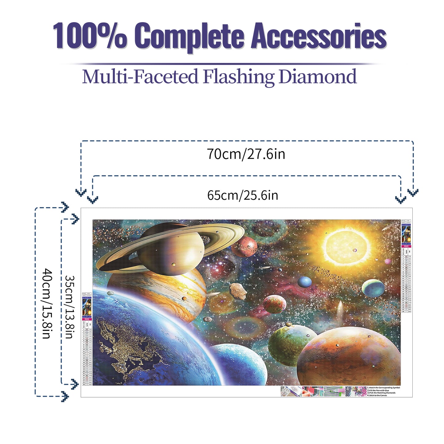 Space - Full Round Diamond Painting - 70x40cm