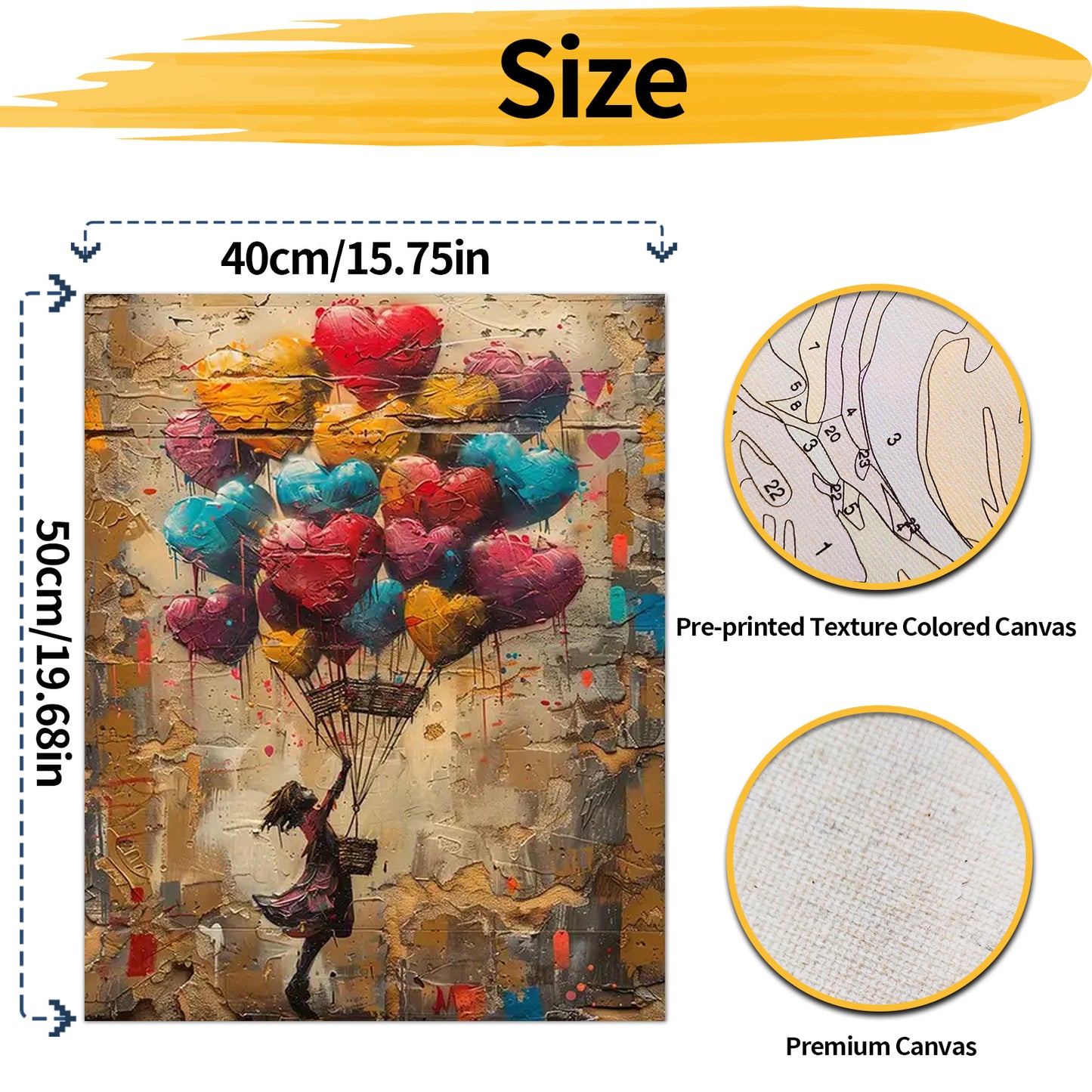 Balloon - Paint by Numbers -40x50cm