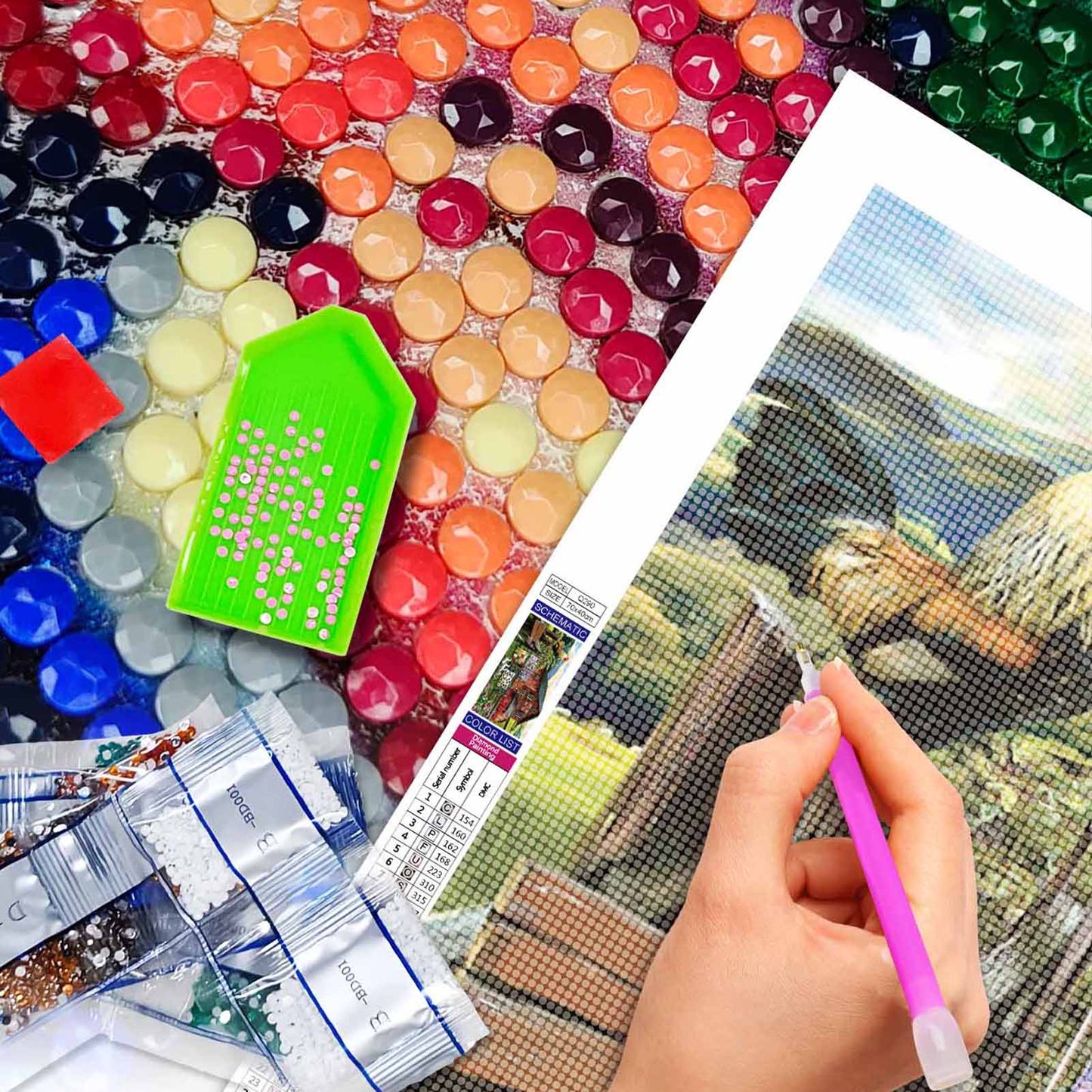 Farm- Full Round Diamond Painting - 70x40cm