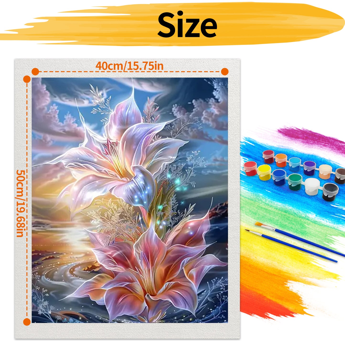 Fantasy flower- Paint by Numbers -40x50cm