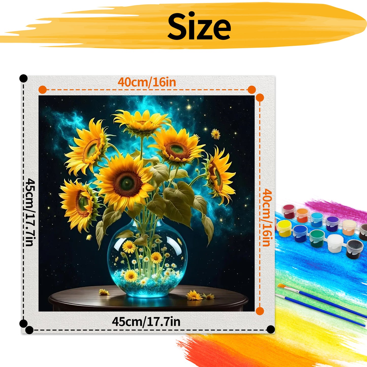 Sunflower - Paint by Numbers -40x50cm