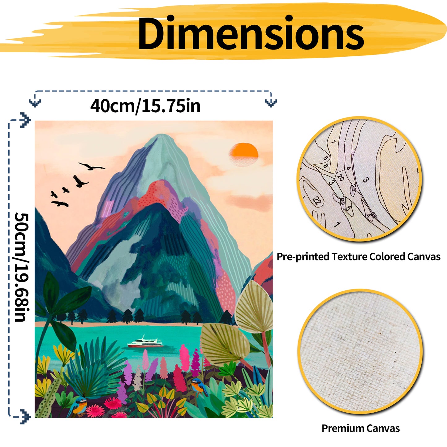 Mountain - Painting with Numbers -40x50cm