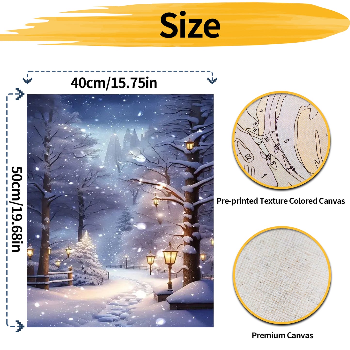 Winter - Paint by Numbers -40x50cm