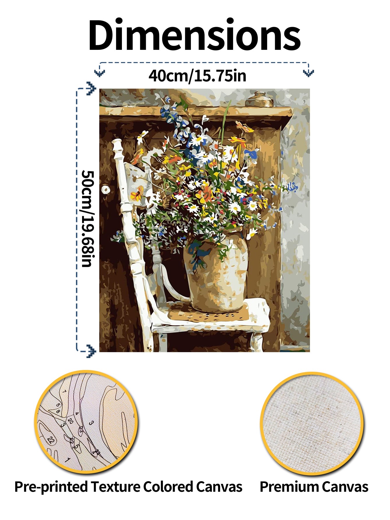 Flower Vase - Painting with Numbers -40x50cm