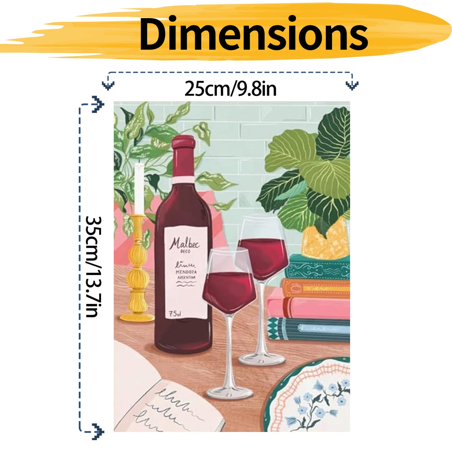 Wine - Paint by Numbers -25x35cm