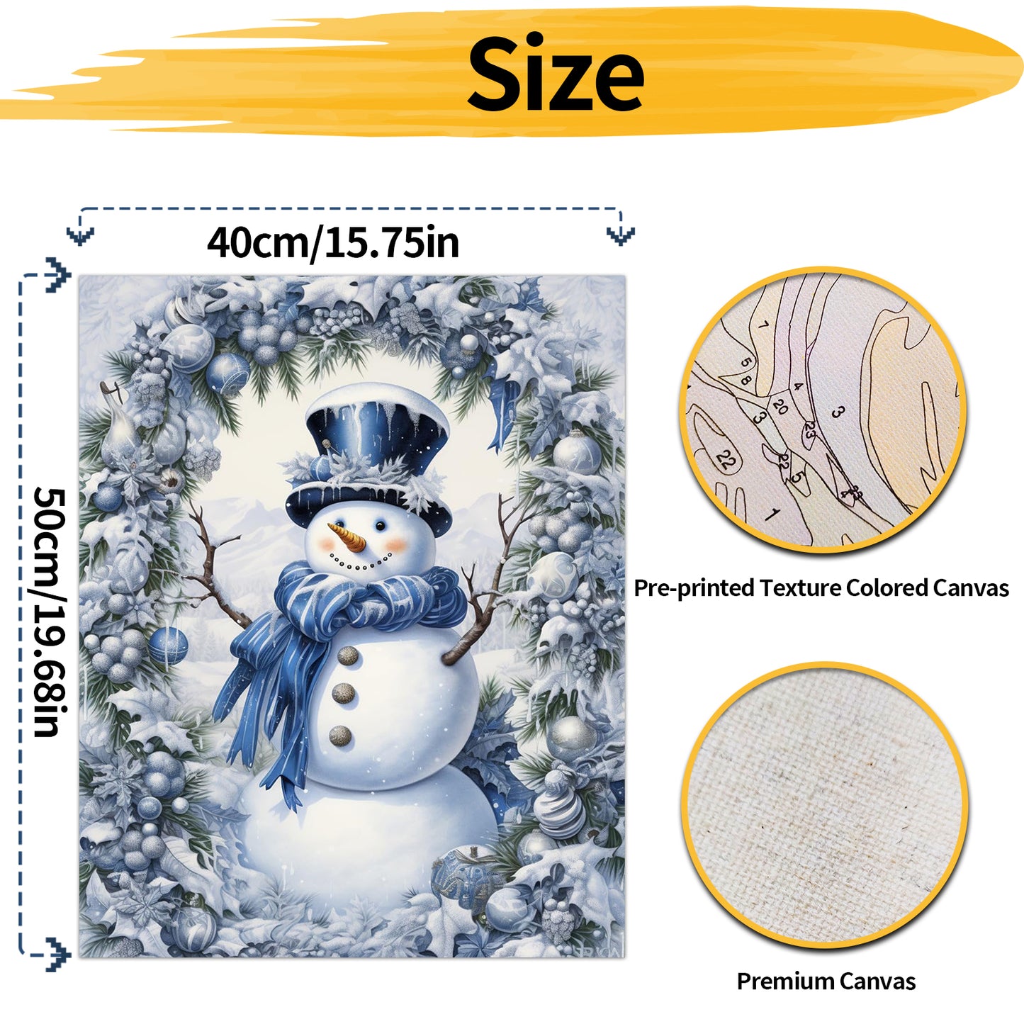 Snowman - Paint by Numbers -40x50cm