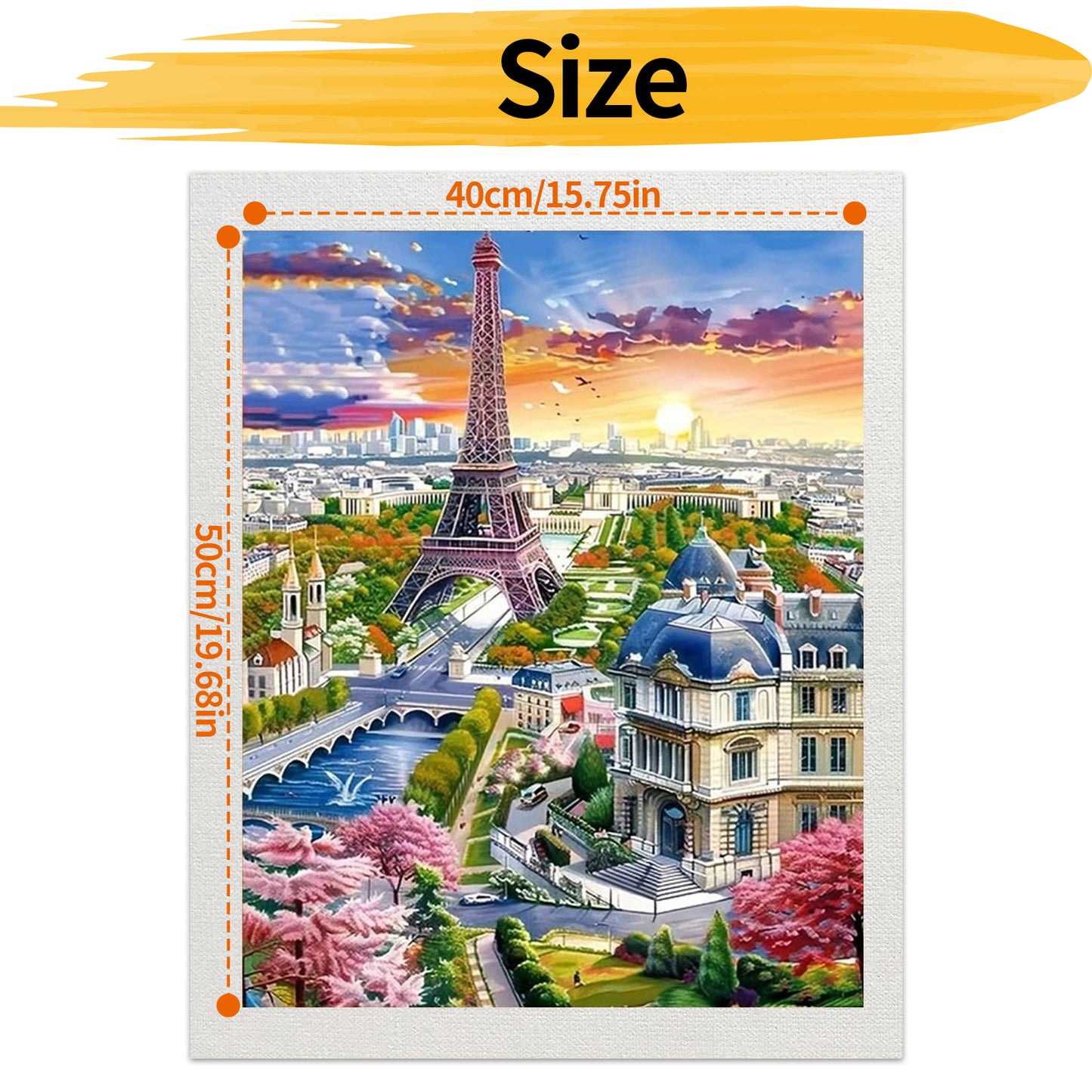 Eiffel Tower- Paint by Numbers -40x50cm