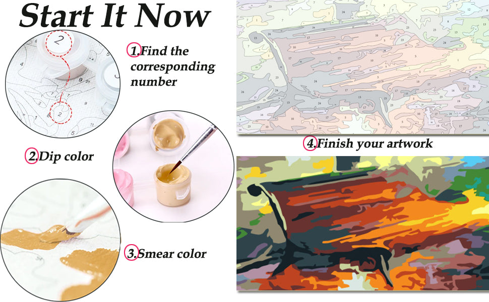 Street Couple - Painting with Numbers - 90x40cm