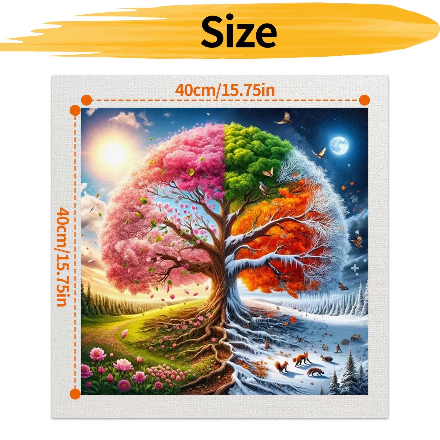 Tree - Painting by Numbers -40x40cm