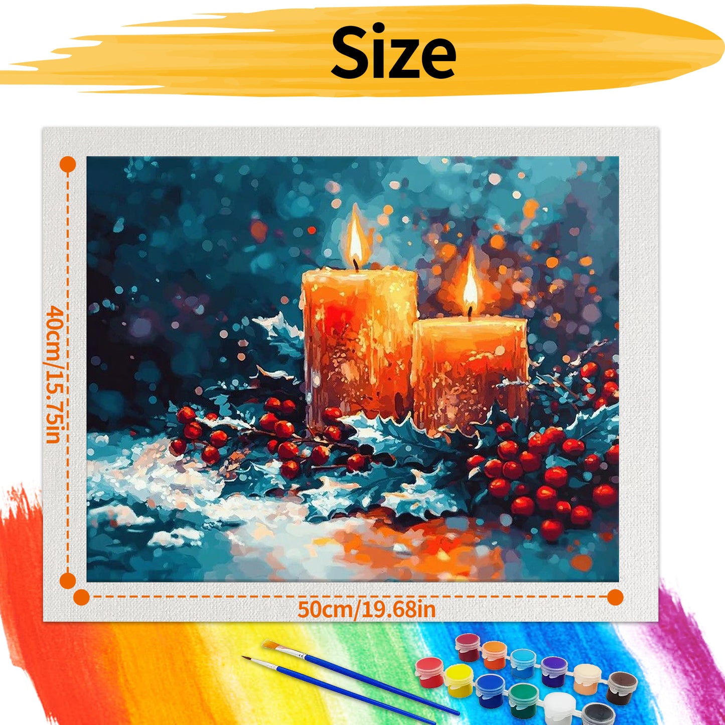 Candle- Paint by Numbers -50x40cm