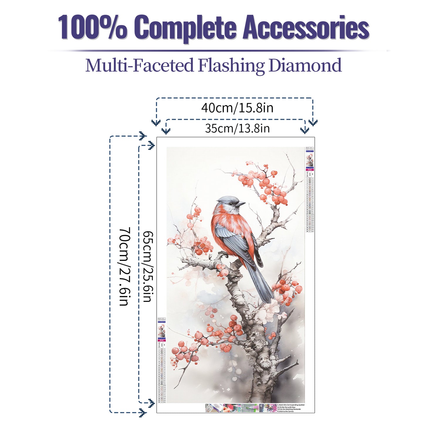Birdie- Full Round Diamond Painting - 40x70cm