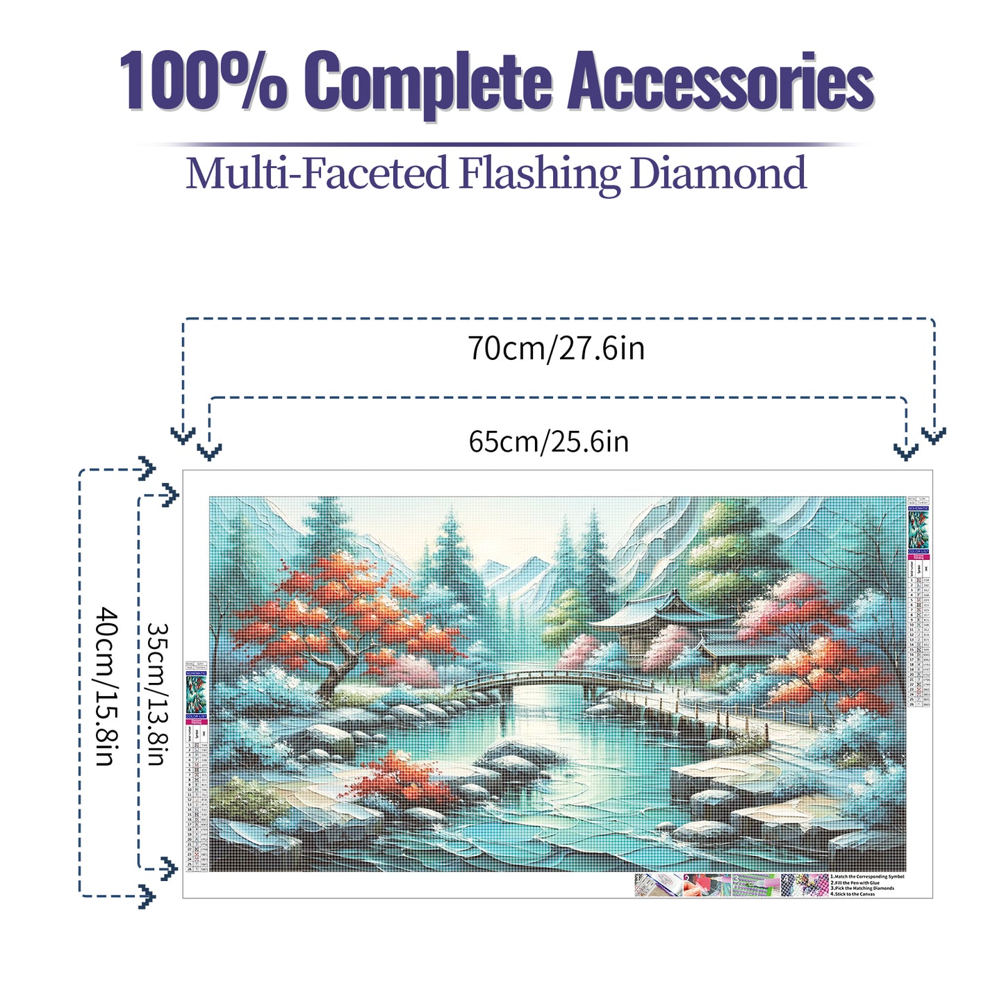 Mountain - Full Round Diamond Painting - 70x40cm