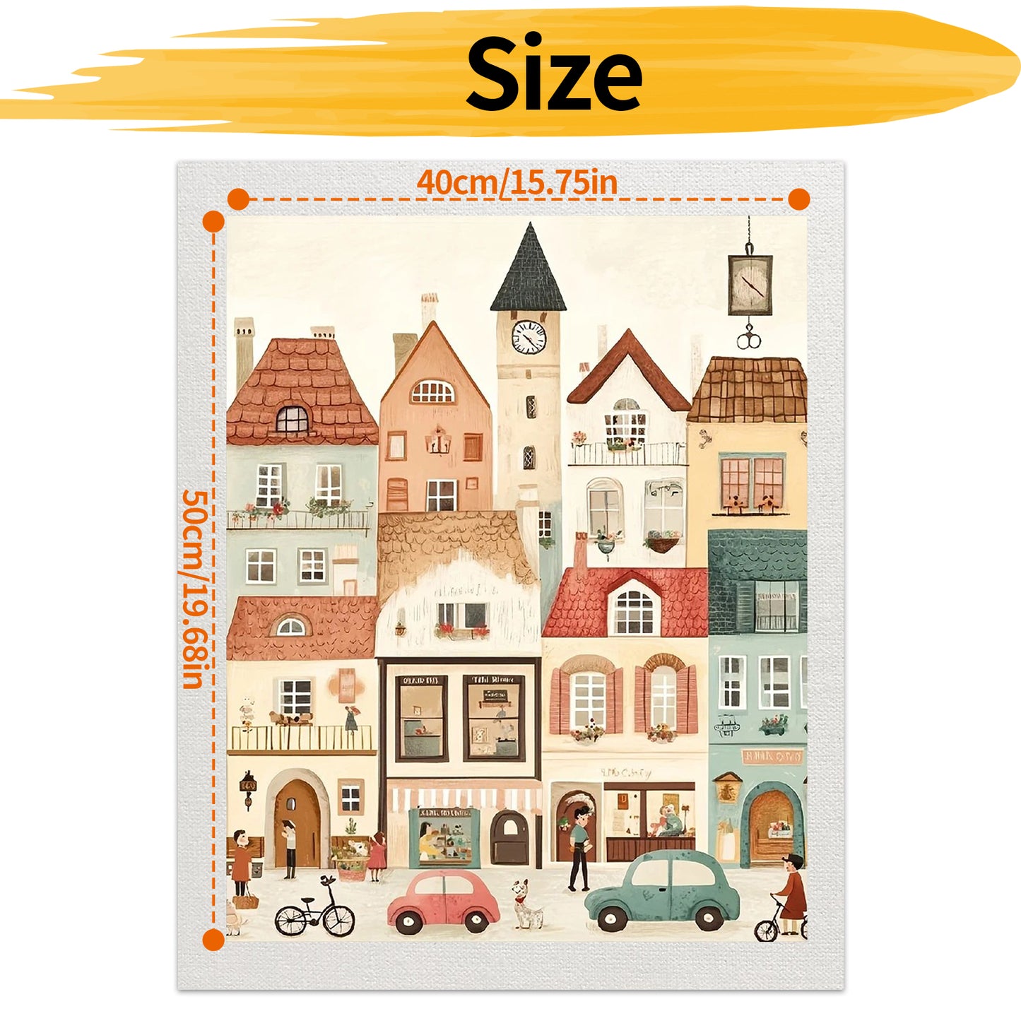 Town- Paint by Numbers -40x50cm