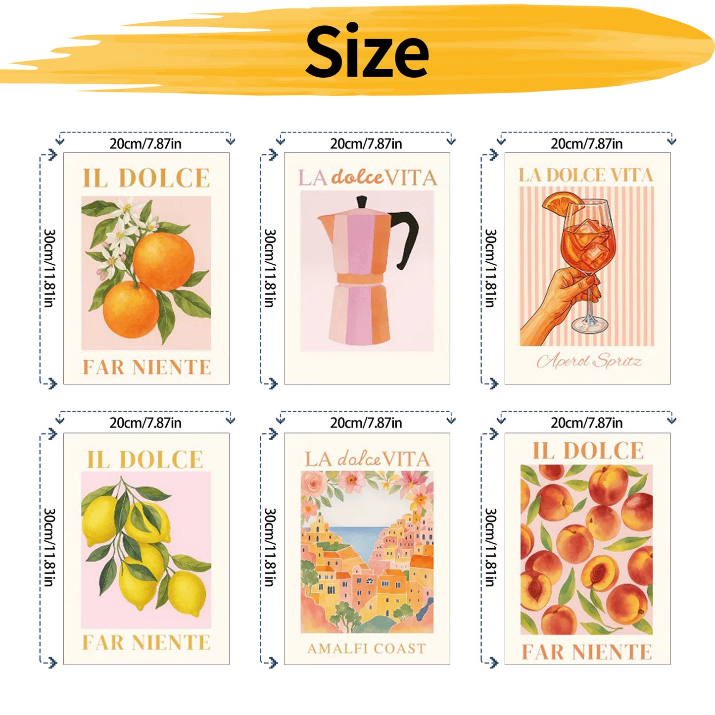 Object - Painting by Numbers -20x30cm/6pcs