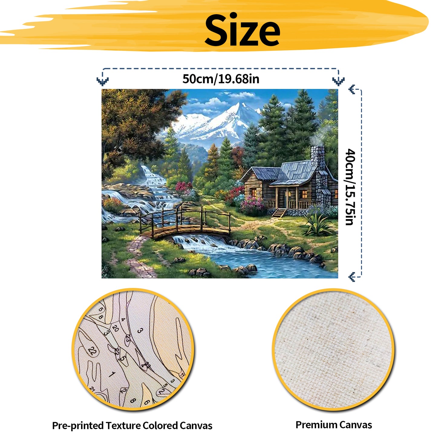 Waterfall - Paint by Numbers -40x50cm