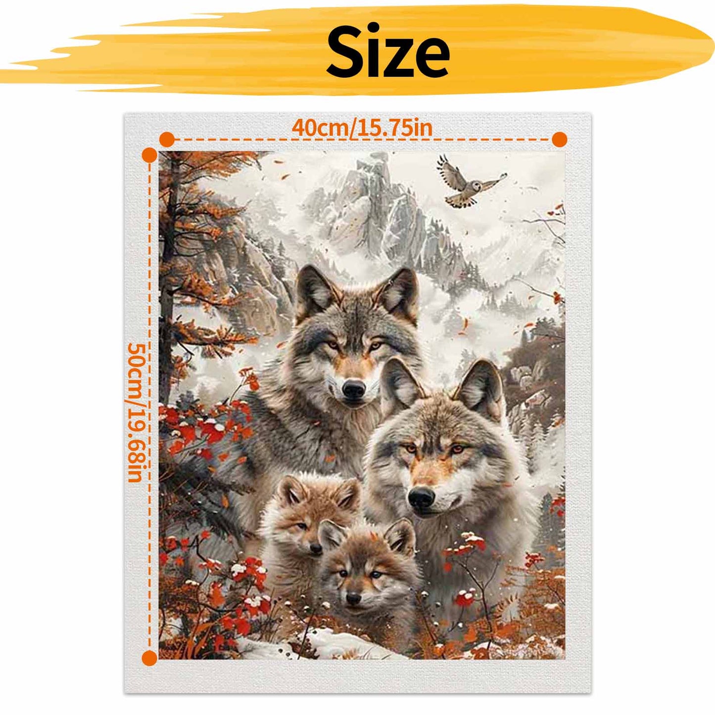 Wolf - Paint by Numbers -40x50cm