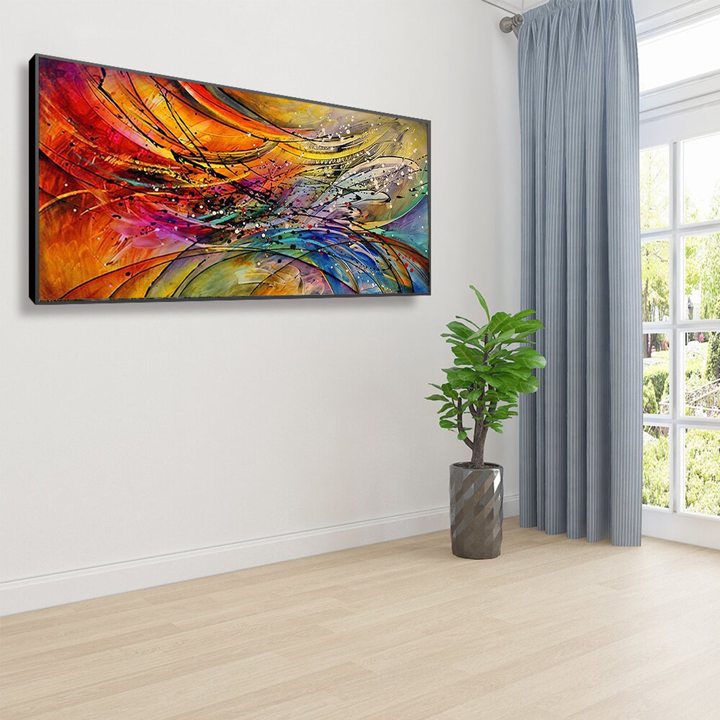 Abstract - Full Round Diamond Painting - 90x40cm