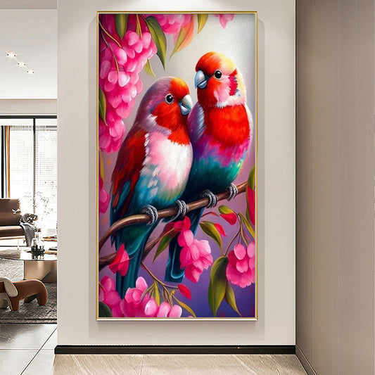 Birds - Full Round Diamond Painting - 70x40cm