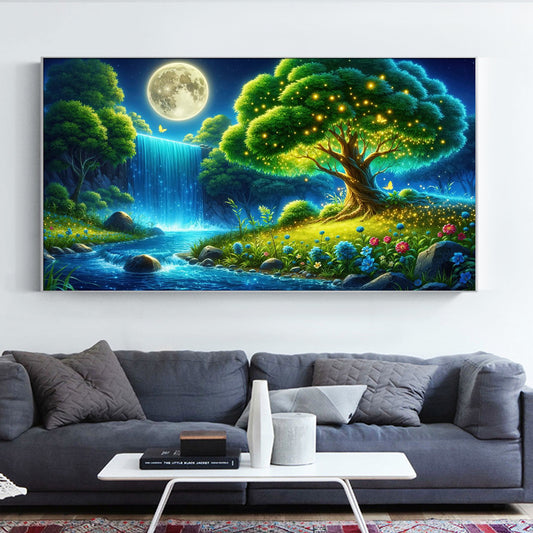 Moon - Full Round Diamond Painting - 70x40cm