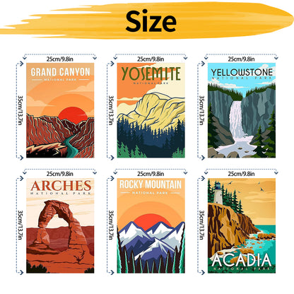 Scenery - Paint by Numbers -25x35cm/6pcs