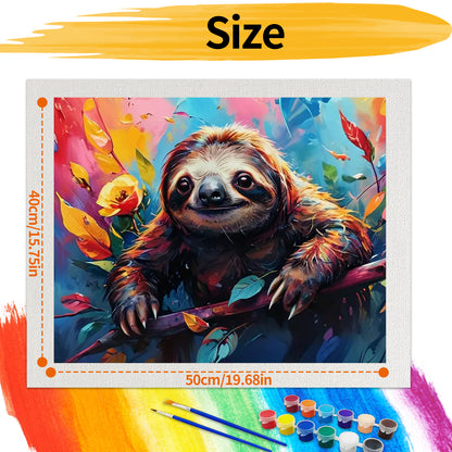 Sloth- Paint by Numbers -50x40cm