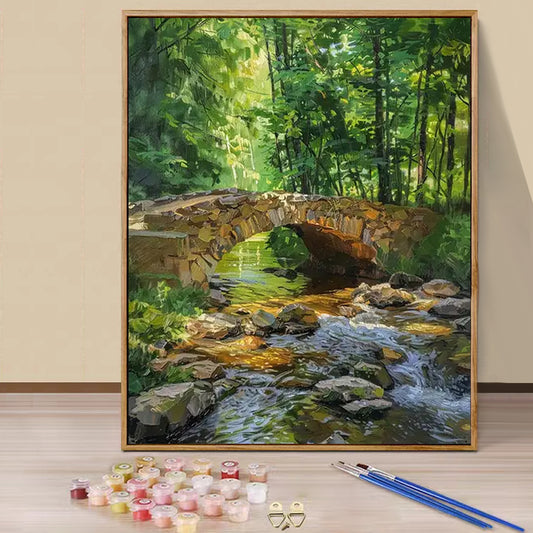 Stone bridge- Paint by Numbers -40x50cm