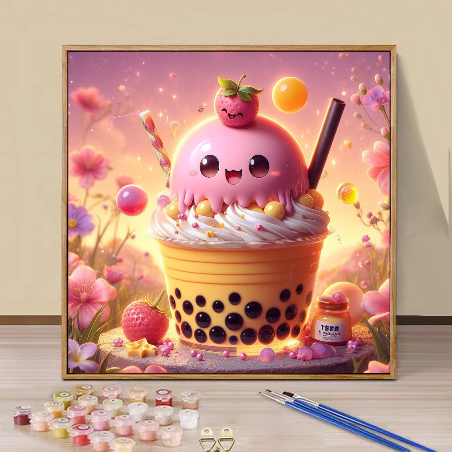 Milk tea genie- Paint by Numbers -40x40cm