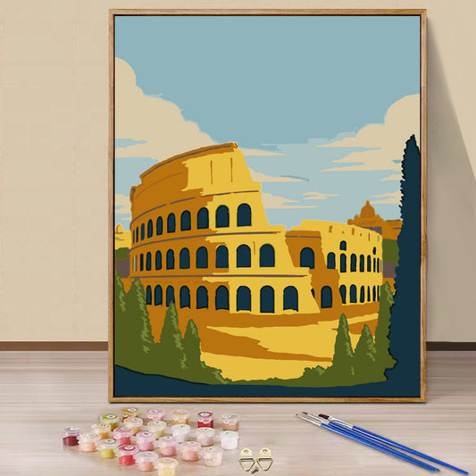 Famous building  - Paint by Numbers -20x30cm
