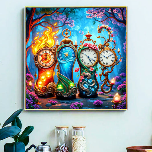 Clock - Painting by Numbers -40x40cm