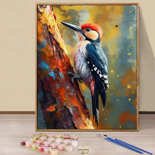 Woodpecker  - Paint by Numbers -40x50cm