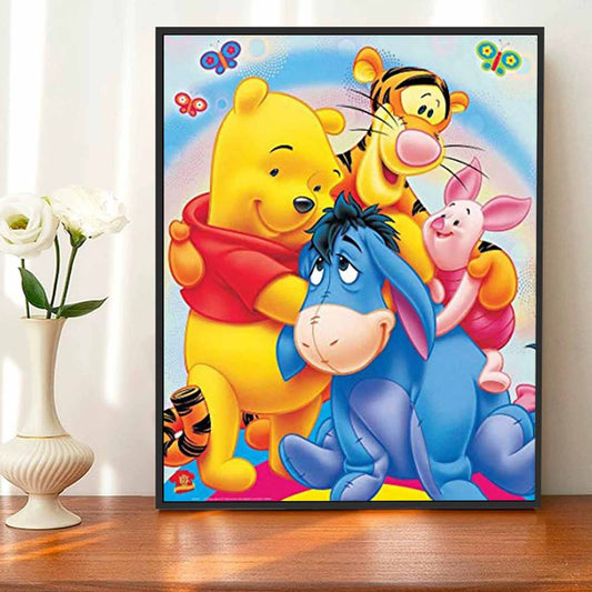 Pooh Bear- Full Round Diamond Painting - 30x40cm