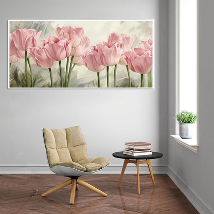 Flower Tulip- Full Round Diamond Painting - 90x40cm