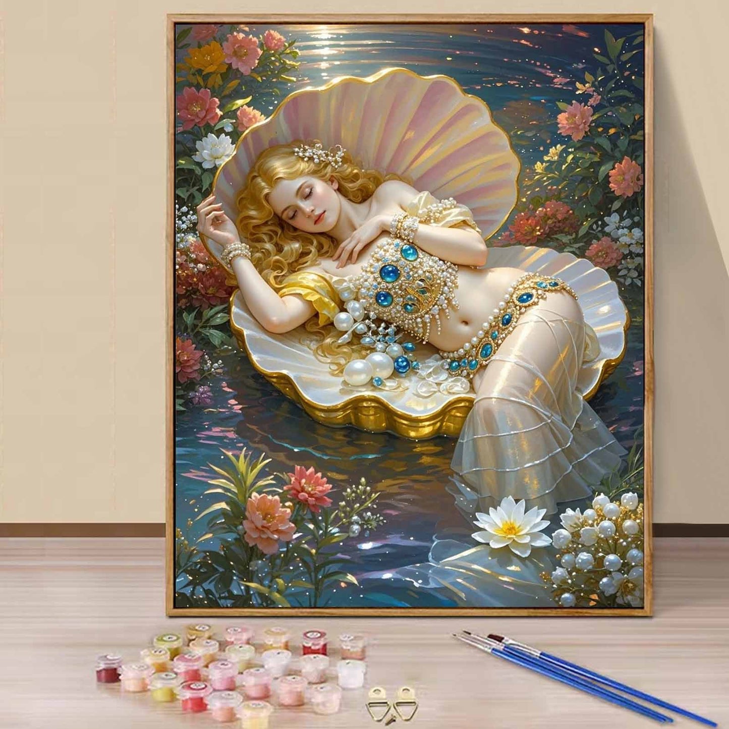 Shell girl- Paint by Numbers -40x50cm