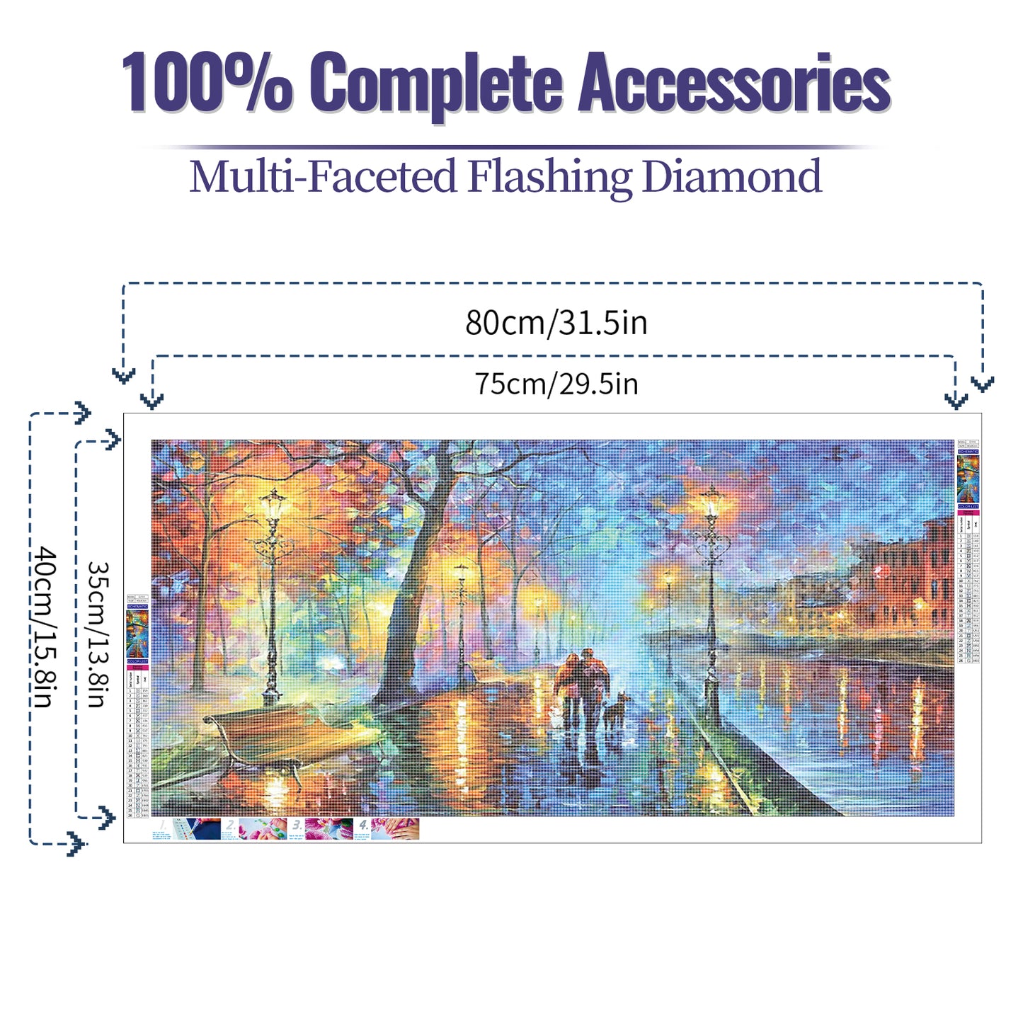 Street - Full Round Diamond Painting Kits - 90x30cm