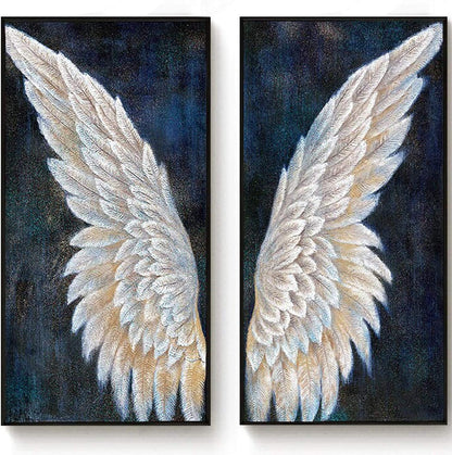 Angel wings 2pcs - Full Round Diamond Painting- 30x55cm